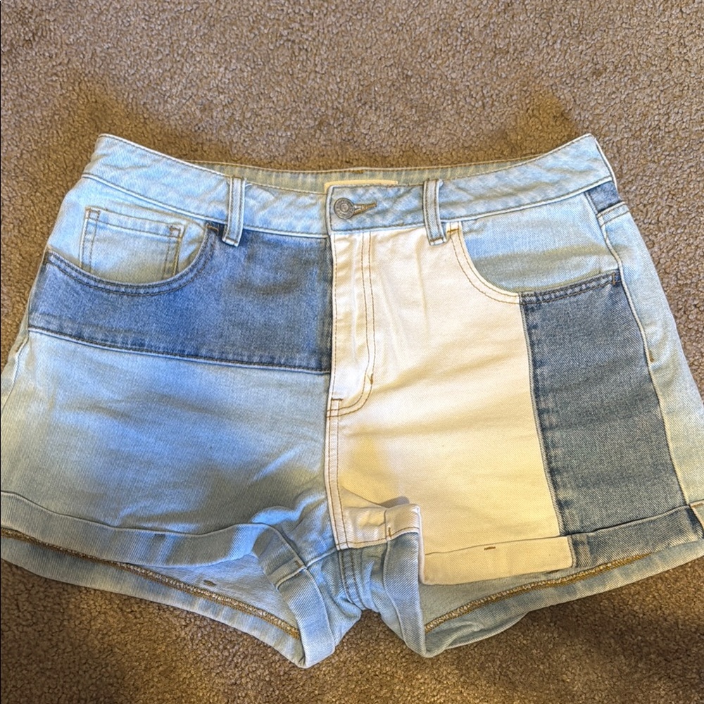 Pacsun Denim Patchwork Shorts